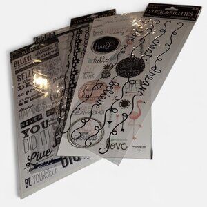 Scrapbooking Stickers Rub-Ons Inspirational Themed Lot